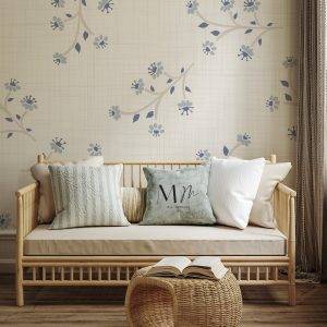 Flor sobre lino beige