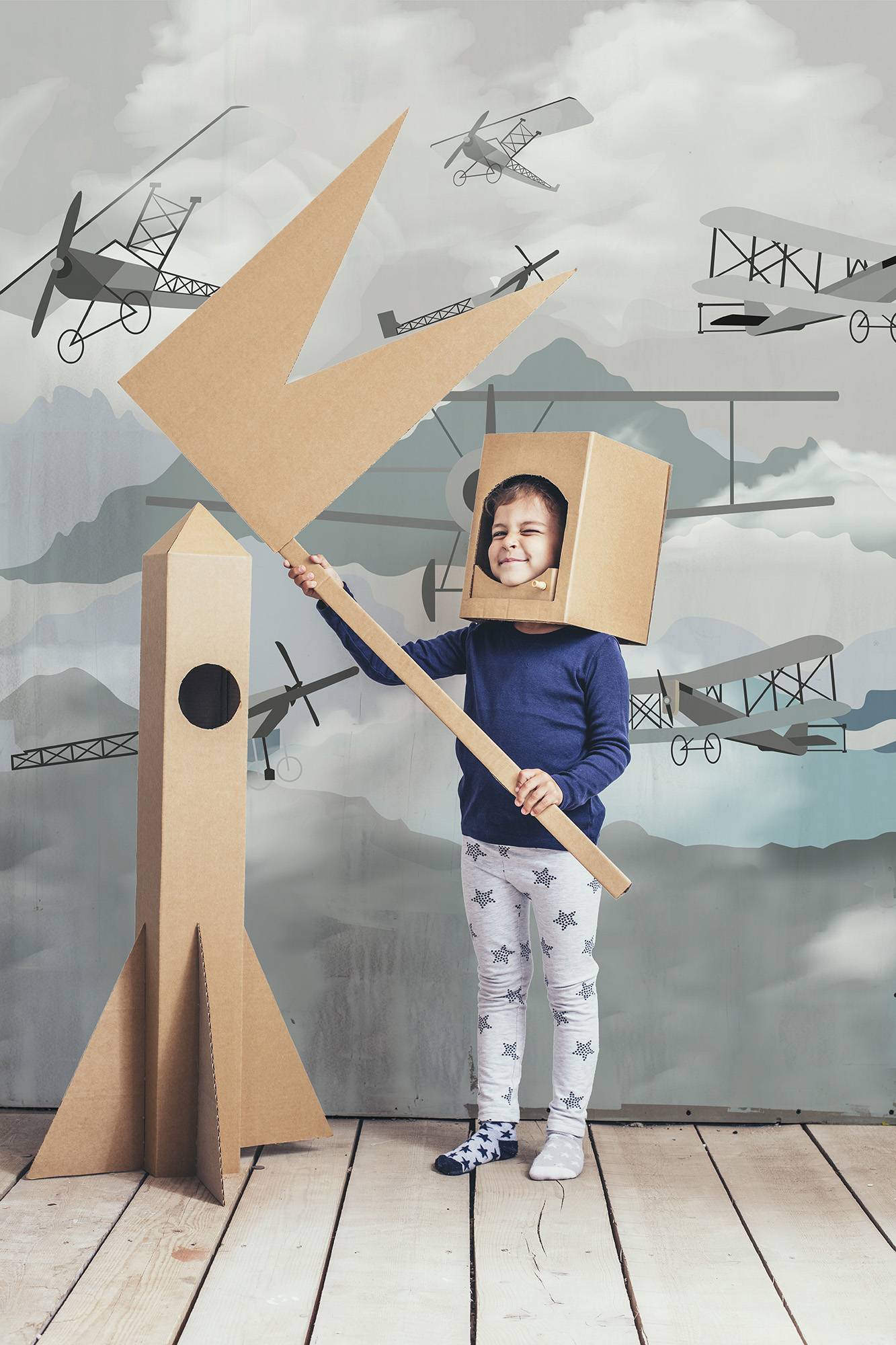 Avionetas en el cielo