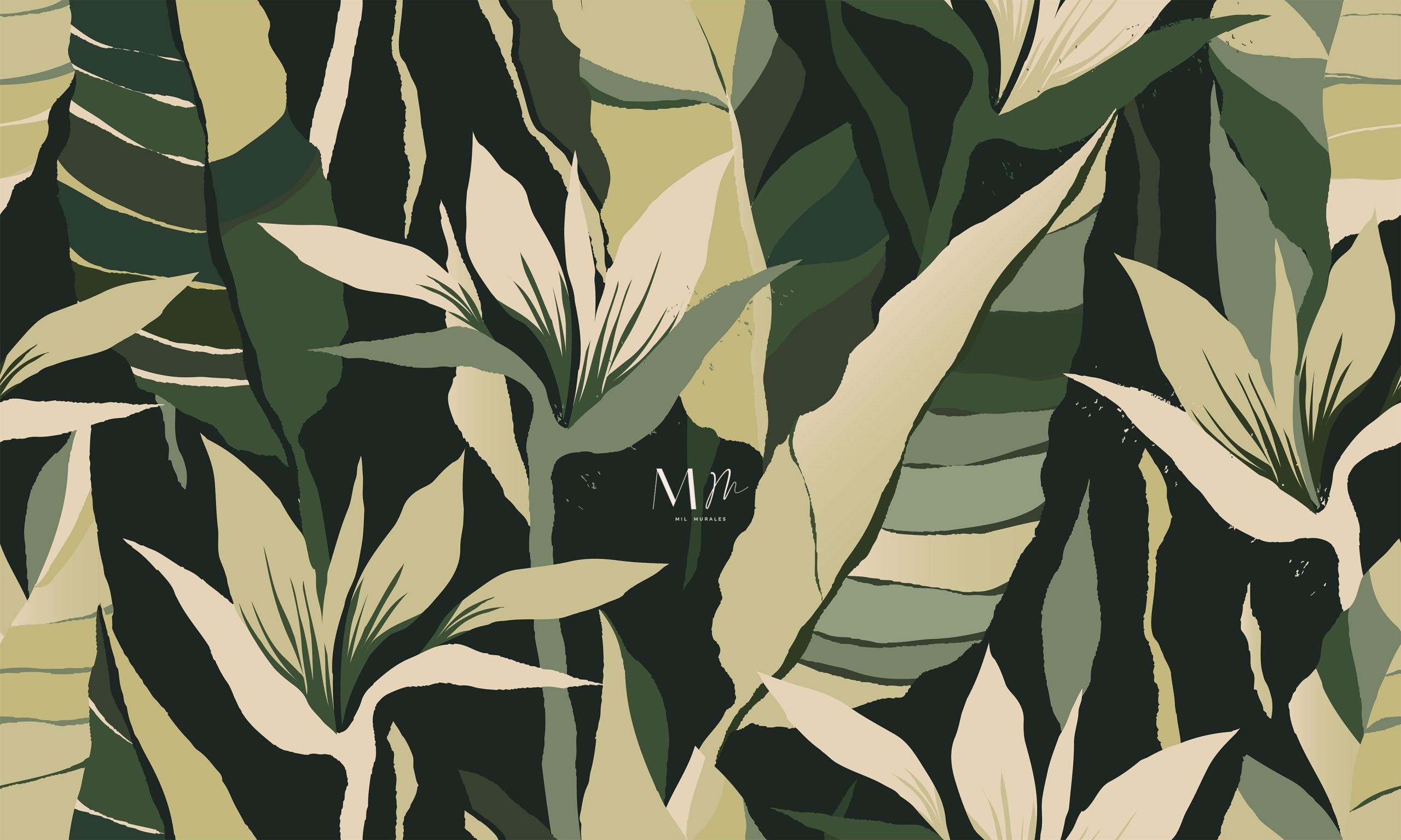 Hojas en tonos verde