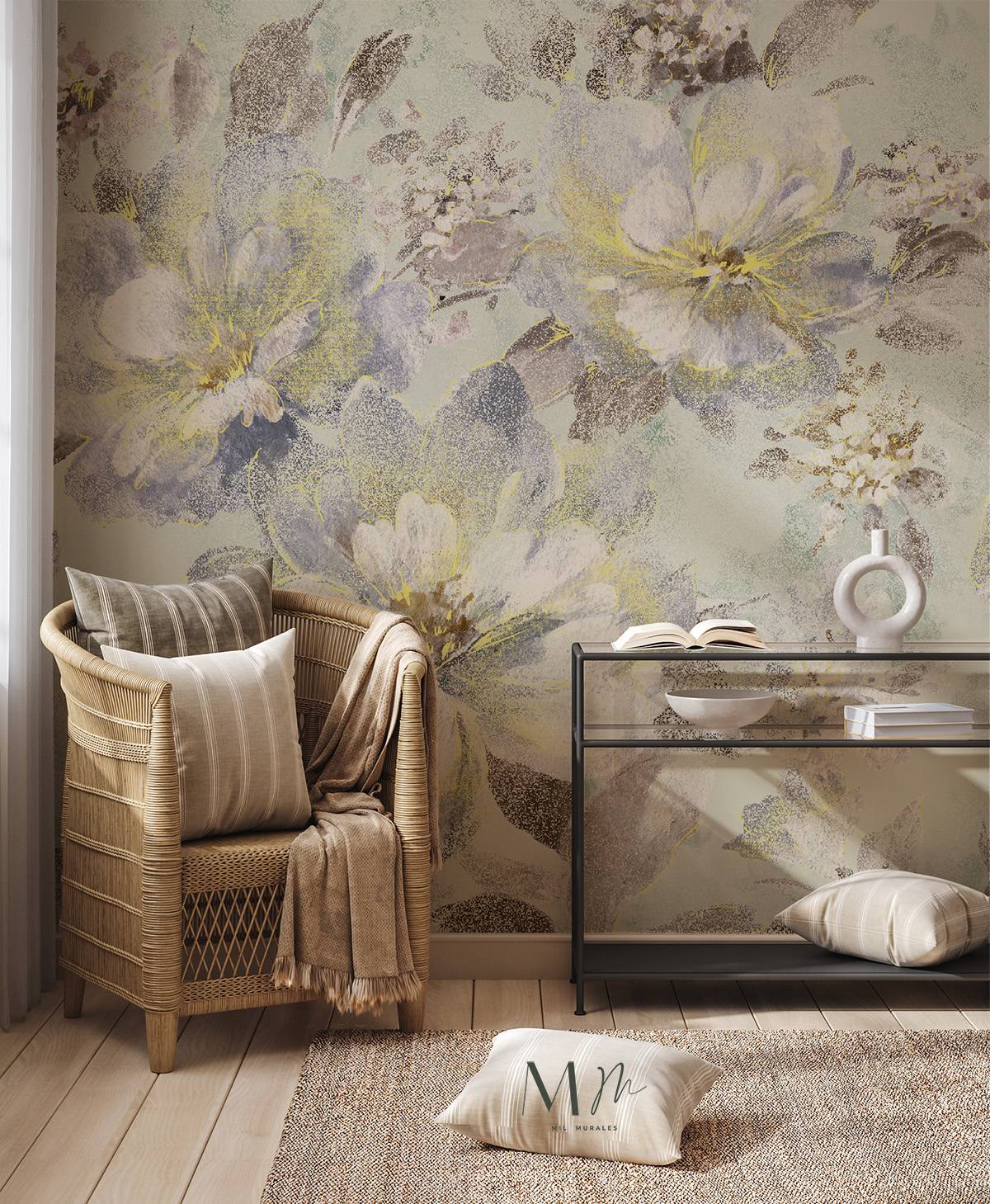 Flores con destellos.